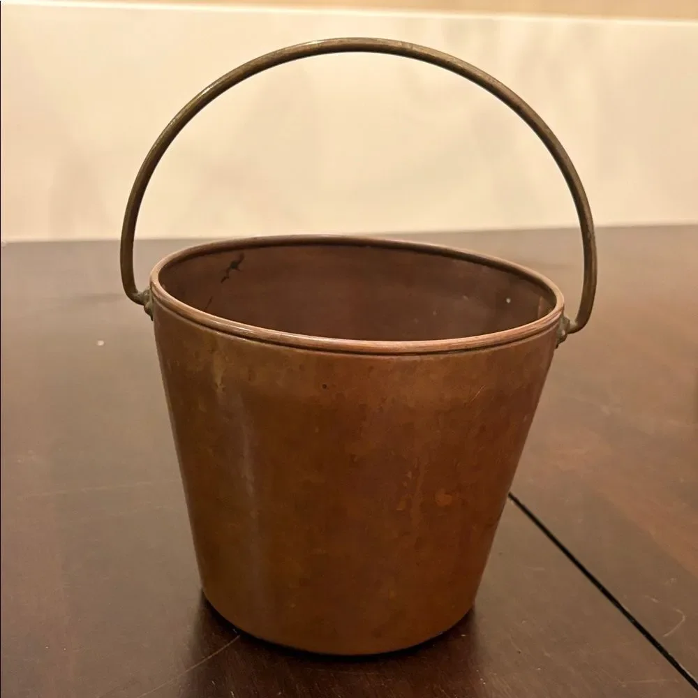 Vintage Copper Bucket with Handle